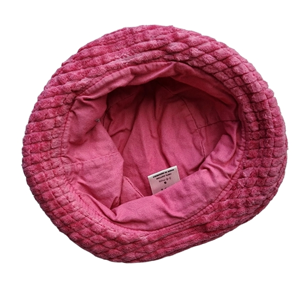 GAP x VINTAGE 90s‎ infant corduroy bucket hat in pink bear embroidery 3-6 Months - Picture 3 of 5